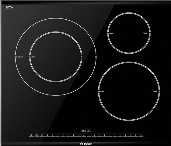 Bếp từ 3 vùng nấu kiểu hình vuông hiện đại