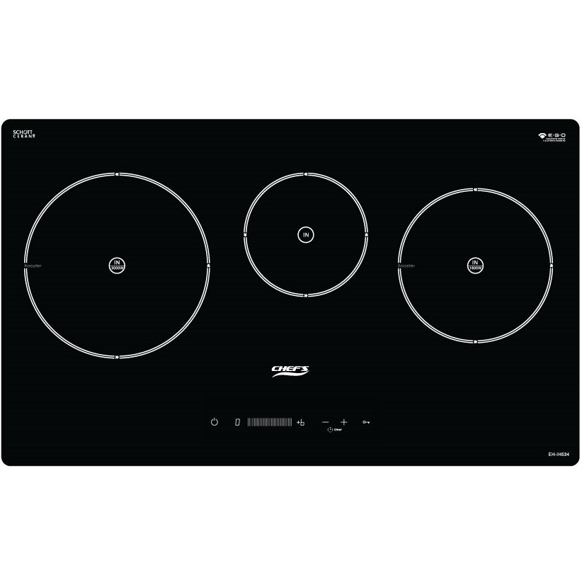 Bếp từ 3 vùng nấu thiết kế hiện đại