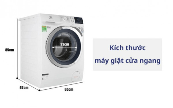 Máy giặt cửa trên kích thước đa dạng