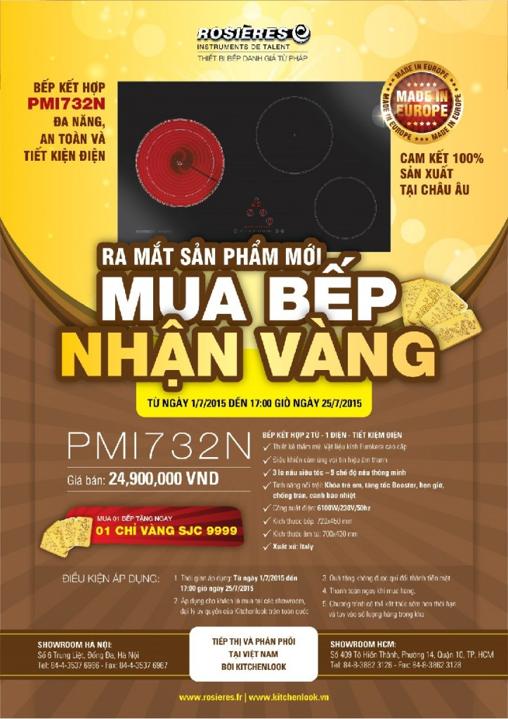 Tờ rơi khuyến mại Rosieres PMI732N